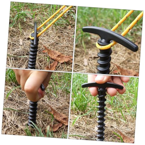 INOOMP 12 Stück Teiliges Zeltheringe Schraubheringe für Outdoor Camping Schwere Beanspruchung Lange Zeltnägel für Schnee Matschboden Robustes Nylon Einfach zu Handhaben Praktische von INOOMP