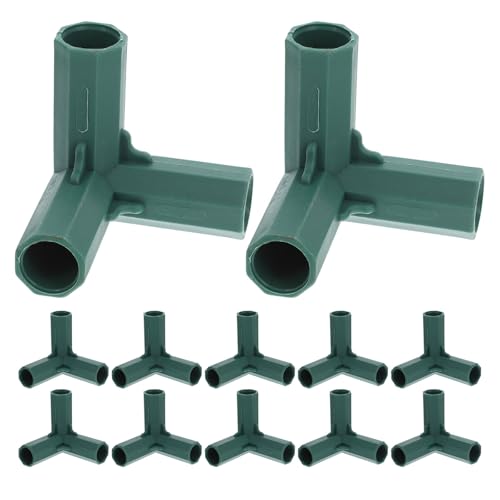 INOOMP 12 Stück Zeltstangenverbinder: 16 mm 3-Wege-Rohrverbinder mit für Gewächshausrahmen – Kunststoffbeschläge für Gartenmöbel und Zeltrahmen INOOMP 12 Stück Zeltstangenverbinder: 16 mm 3-Wege-Rohrverbinder mit für Gewächshausrahmen – Kunststoffbeschläge für Gartenmöbel und Zeltrahmen von INOOMP