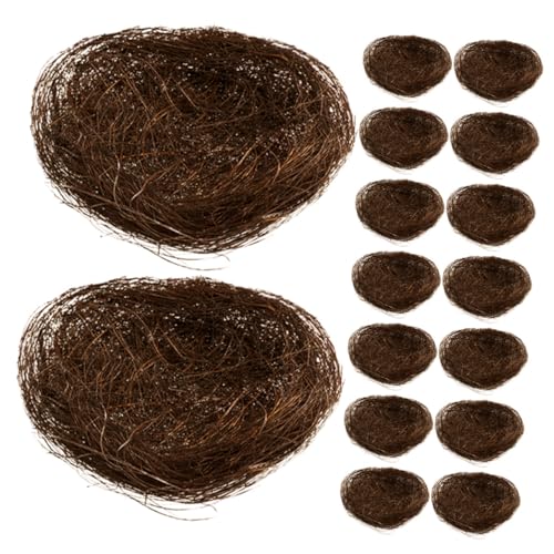 INOOMP 16 Stück Teiliges Künstliches Vogelnest Dekoratives Vogelhaus Ornament Vielseitig als Garten und Partydeko Rustikales Braunes Nest für Kleine Vögel und Leichte Dekoartikel INOOMP 16 Stück Teiliges Künstliches Vogelnest Dekoratives Vogelhaus Ornament Vielseitig als Garten und Partydeko Rustikales Braunes Nest für Kleine Vögel und Leichte Dekoartikel von INOOMP