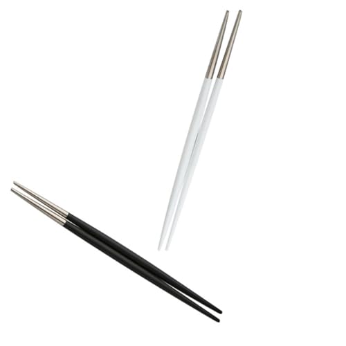 INOOMP 2 Paare Edelstahl Spitz Zulaufende Japanische Sashimi Essstäbchen für Restaurant Heimgebrauch Rostfrei Praktische Rutschfeste Sushi Stäbchen von INOOMP