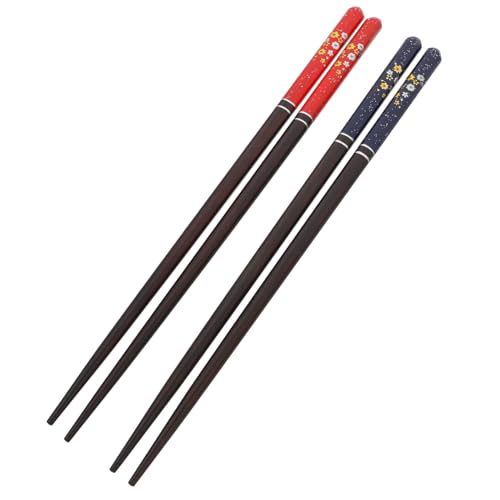 INOOMP 2 Paare Japanische Holz Essstäbchen für Leicht Gesund Retro Design für Sushi Tempura Reis Perfektes für Zuhause und Unterwegs INOOMP 2 Paare Japanische Holz Essstäbchen für Leicht Gesund Retro Design für Sushi Tempura Reis Perfektes für Zuhause und Unterwegs von INOOMP