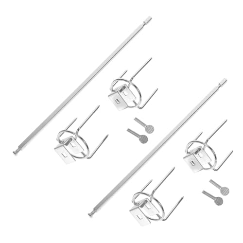 INOOMP 2satz Drehspieß Für Heißluftfritteuse Fleischhebegabeln Aus Edelstahl Grillgabeln Für Hähnchenbraten Rotierende Brathähnchengabel Lebensmittelgabeln Für Küche Und Camping von INOOMP