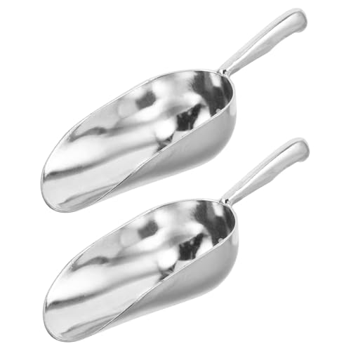 INOOMP 2 Stück Aluminium Eisportionierer mit Ergonomischem Griff Vielseitiger Eisschaufel für Eiswürfel Popcorn und Lebensmittel Komfortabel Leicht zu Reinigen für Küche und Buffet von INOOMP