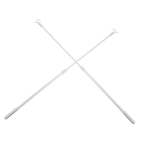 INOOMP 2 Stück Aluminiumlegierung Teleskop Gardinenstab Verstellbar Langlebig Leicht Gardinenbedienstab für Jalousien und Plissee Fensterrollo Innen Einfache Handhabung von INOOMP