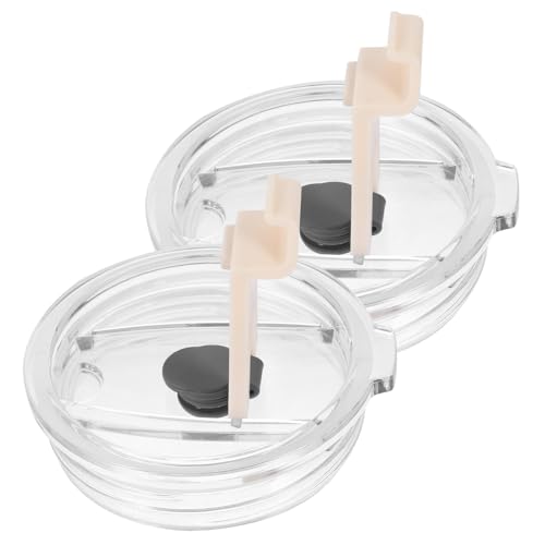 INOOMP 2 Stück Auslaufsichere Becherdeckel Wiederverwendbar Ersatzdeckel für Haushaltsbecher Tumbler Trinkflaschen Passform Cremeweiß INOOMP 2 Stück Auslaufsichere Becherdeckel Wiederverwendbar Ersatzdeckel für Haushaltsbecher Tumbler Trinkflaschen Passform Cremeweiß von INOOMP