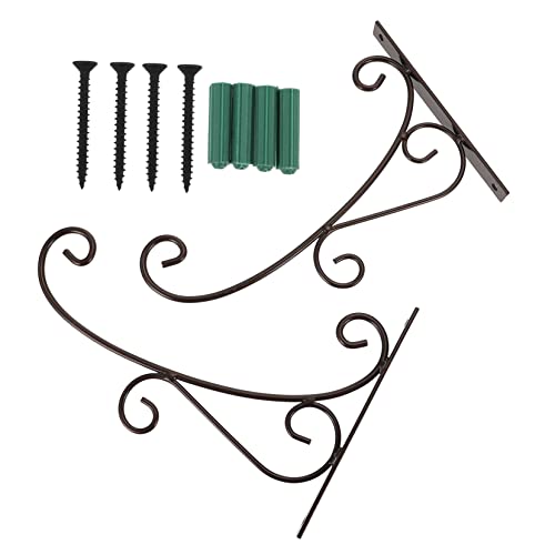 INOOMP 2 Stück Dekorative Wandhaken aus Eisen Rostfrei Schwere Halterung für Blumentöpfe Vogelhäuser Laternen und Windspiele Innen und Außen Einfache Befestigung für Garten Balkon INOOMP 2 Stück Dekorative Wandhaken aus Eisen Rostfrei Schwere Halterung für Blumentöpfe Vogelhäuser Laternen und Windspiele Innen und Außen Einfache Befestigung für Garten Balkon von INOOMP