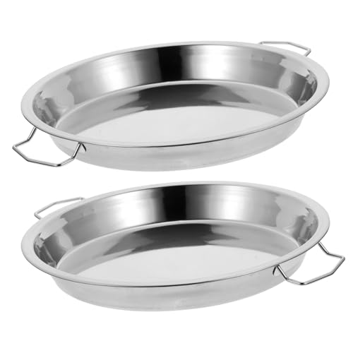 INOOMP 2 Stück Edelstahl Dampfplatte mit Doppelgriff Hitzebeständige Nudel und Reisplatte Vielseitig für Dämpfen Backen Serviertablett Wiederverwendbar und Leicht zu Reinigen Teiliges INOOMP 2 Stück Edelstahl Dampfplatte mit Doppelgriff Hitzebeständige Nudel und Reisplatte Vielseitig für Dämpfen Backen Serviertablett Wiederverwendbar und Leicht zu Reinigen Teiliges von INOOMP