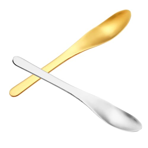 INOOMP 2 Stück Edelstahl Mehrzweck Löffel Kernentferner Obst und Eislöffel Rostfrei Vielseitig für Eis Dessert Getränke Kuchen Geeignet für Feiern Hochzeit Catering von INOOMP