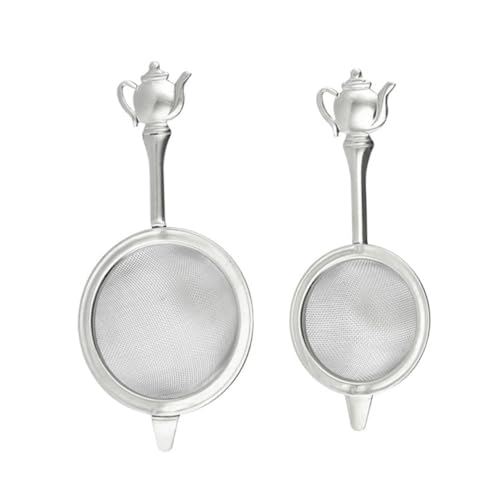 INOOMP 2 Stück Edelstahl Teesieb mit Griff Feines Teefilter für Losen Tee Langlebiger Kitchen Strainer Praktisches Tea Filter Tool für Teekannen und Tassen Kompakt und Leicht zu INOOMP 2 Stück Edelstahl Teesieb mit Griff Feines Teefilter für Losen Tee Langlebiger Kitchen Strainer Praktisches Tea Filter Tool für Teekannen und Tassen Kompakt und Leicht zu von INOOMP