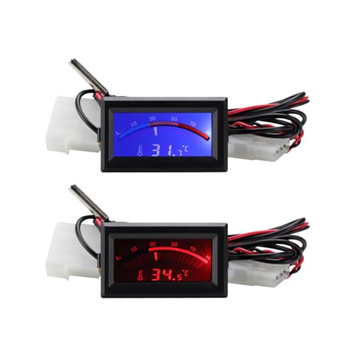 INOOMP 2 Stück Eingebettetes Nadel Thermometer Präzises Elektronisches Küchenthermometer mit Dualer Anzeige Schnelle Reaktion Geeignet für Kühlschrank Inkubator Heizbox Langlebig und INOOMP 2 Stück Eingebettetes Nadel Thermometer Präzises Elektronisches Küchenthermometer mit Dualer Anzeige Schnelle Reaktion Geeignet für Kühlschrank Inkubator Heizbox Langlebig und von INOOMP