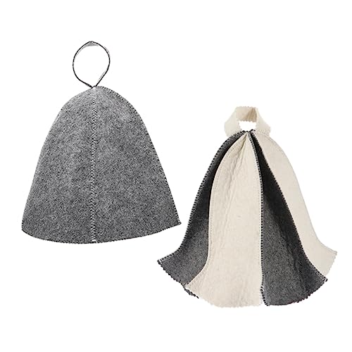 INOOMP 2 Stück Filz Sauna Hüte für Damen Dicke Sauna Bademützen Hitzeschutz für Lange und Dicke Haare Tragbar mit Praktischem Ring Weiß INOOMP 2 Stück Filz Sauna Hüte für Damen Dicke Sauna Bademützen Hitzeschutz für Lange und Dicke Haare Tragbar mit Praktischem Ring Weiß von INOOMP