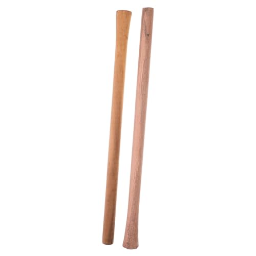INOOMP 2 Stück Hochwertige Holzgriffe für Gartengeräte Rundkopf aus Robustem Hartholz Ersatzgriff für Hacke Schaufel Bequem Langlebig Fein Poliert Einfaches Anbringen Zufällige Farbe von INOOMP