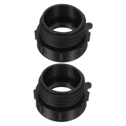 INOOMP 2 Stück Ibc Tote Adapter Kunststoff Anschluss Feingewinde zu Grobgewinde Kompatibel mit Ibc Tote Ventilen Vielseitig für Wassertanks und Gartenschläuche Robust und Langlebig von INOOMP
