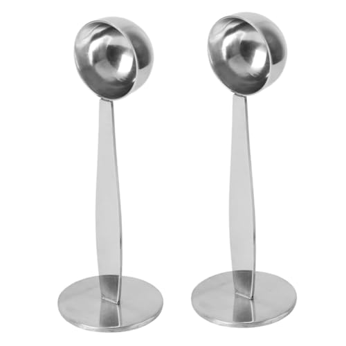 INOOMP 2 Stück Kaffeelöffel Kaffeemesslöffel Messlöffel-werkzeug Kaffeedosierlöffel Messlöffel Milch Messwerkzeug Für Den Kaffeemahlgrad Mahllöffel Silver Rostfreier Stahl von INOOMP