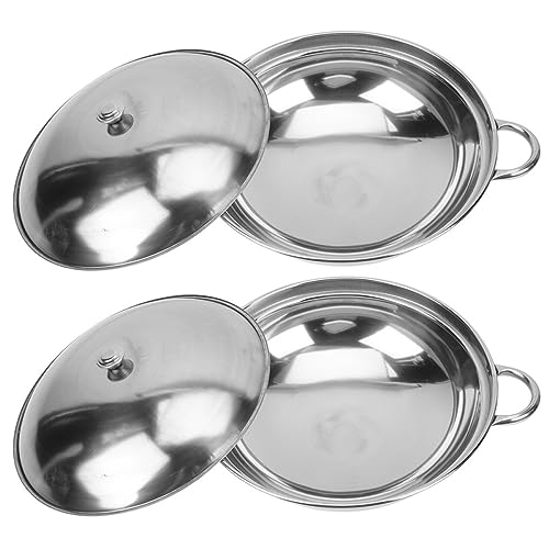 INOOMP 2 Stück Kochtopf Teilig Überlauf Hot Pot für Küche mit Deckel Multifunktionales Kochgeschirr für Zuhause und Restaurant Leicht zu Reinigen von INOOMP