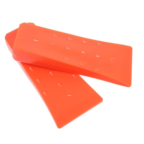INOOMP 2 Stück Logging-Keil Baum Werkzeug klein Unterstützung Spaltkeile groß Holzhackkeil Fällkeil Protokollierungstool Forstkeil Ersatz-Protokollierkeil Plastik Orange von INOOMP