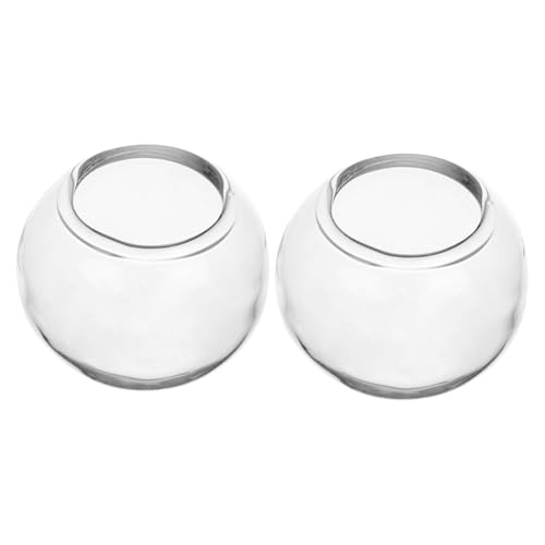 INOOMP 2 Stück Miniatur Glas Goldfischbecken Runde Transparente Fischschale aus Bruchsicherem Glas Naturgetreue Puppenhaus Deko Sicher für DIY Mikro Landschaften und Feengarten INOOMP 2 Stück Miniatur Glas Goldfischbecken Runde Transparente Fischschale aus Bruchsicherem Glas Naturgetreue Puppenhaus Deko Sicher für DIY Mikro Landschaften und Feengarten von INOOMP