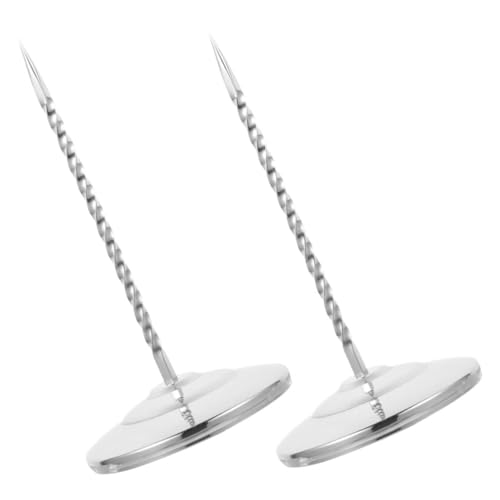 INOOMP 2 Stück Notizeinschub Edelstahl Memohalter Schreibtisch Quittungs Organizer Quittungshalter Stahl Ticket Stabber Bill Organizer Rechnungshalter Quittungsständer von INOOMP