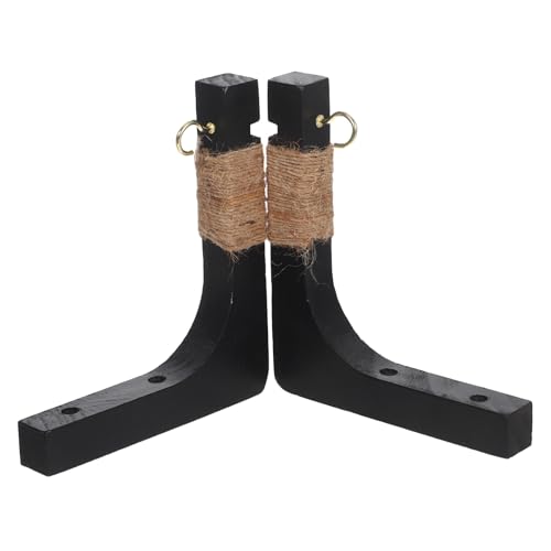 INOOMP 2 Stück Pflanzen-Wandhaken: Hängender Pflanzenhaken – Halterung für Hängekörbe aus Holz für den Innenbereich, für Blumenkörbe, Töpfe, Windspiele, Laternen, Pflanzgefäße, Schwarz INOOMP 2 Stück Pflanzen-Wandhaken: Hängender Pflanzenhaken – Halterung für Hängekörbe aus Holz für den Innenbereich, für Blumenkörbe, Töpfe, Windspiele, Laternen, Pflanzgefäße, Schwarz von INOOMP