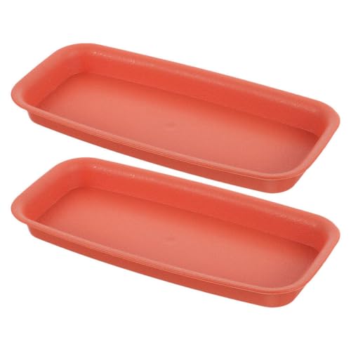 INOOMP 2 Stück Rechteckige Pflanzen-Untersetzer Tropfschale Topf-Untersetzer Kunststoff-Pflanzgefäß-Tablett Blumentopf-Dip-Tablett Blumentopf-Untertassen Basisschalen Für Drinnen Und von INOOMP