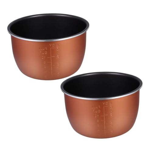 INOOMP 2 Stück Reiskocher Innentopf Ersatz aus Aluminiumlegierung Antihaftbeschichteter Hitzebeständiger für Gleichmäßiges Kochen von Reis Brei und Eintöpfen INOOMP 2 Stück Reiskocher Innentopf Ersatz aus Aluminiumlegierung Antihaftbeschichteter Hitzebeständiger für Gleichmäßiges Kochen von Reis Brei und Eintöpfen von INOOMP