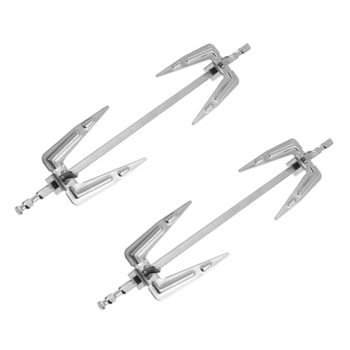 INOOMP 2 Stück Rotierende Grillgabeln für Hähnchen Fisch und Schweinefleisch Grill Zubehör 25cm Universell für Grill und Heißluftfritteuse von INOOMP