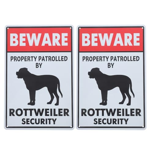 INOOMP 2 Stück Rottweiler Vorsicht vor Hund Schild: Vorsicht vor Hund Eigentum Zaun Zeichen Gefährliche Rottweiler Plakette zu halten unerwünschte Besucher weg INOOMP 2 Stück Rottweiler Vorsicht vor Hund Schild: Vorsicht vor Hund Eigentum Zaun Zeichen Gefährliche Rottweiler Plakette zu halten unerwünschte Besucher weg von INOOMP