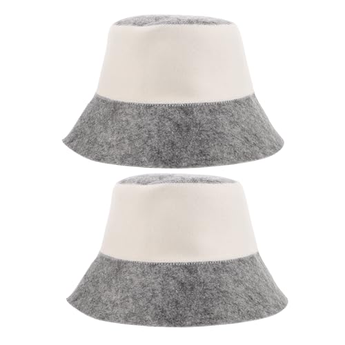 INOOMP 2 Stück Sauna-filzhut: Dampfbad-vaporarium-Kappe, Wasserabsorbierend Und Wärmeisolierend, für Badehaus, Russische Banja Und Spa-zubehör von INOOMP