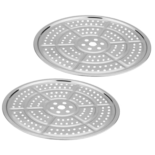 INOOMP 2 Stück Teiliges Edelstahl Dampfgarer Einsatz mit Mehrloch Design Hitzebeständig Robust und Langlebig Geeignet für Kochtöpfe Einfach zu Reinigen und Praktisch für Vielseitiges von INOOMP