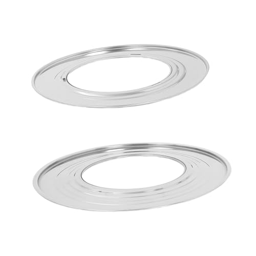 INOOMP 2 Stück Teiliges Edelstahl Dampfgarer Runde Dampfplatte mit Gleichmäßiger Hitzeverteilung Vielseitiges Steamer Rack für Gemüse Meeresfrüchte und Knödel Spülmaschinenfest Langlebig von INOOMP