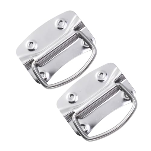 INOOMP 2 Stück Teiliges Klappbarer Pull Flush Lift Ring Container Griff Robuster Oberflächenmontierter Industriegriff aus Vernickeltem Eisen Installieren Rostbeständig für Boxen und INOOMP 2 Stück Teiliges Klappbarer Pull Flush Lift Ring Container Griff Robuster Oberflächenmontierter Industriegriff aus Vernickeltem Eisen Installieren Rostbeständig für Boxen und von INOOMP