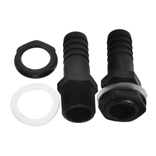 INOOMP 2 Stück Teiliges Kunststoff wasserbehälter adapterset mit Außengewinde Leichter Gartenschlauchanschluss Kompatibel für Aquarien und Wasserbehälter Vielseitige Verbindung für von INOOMP