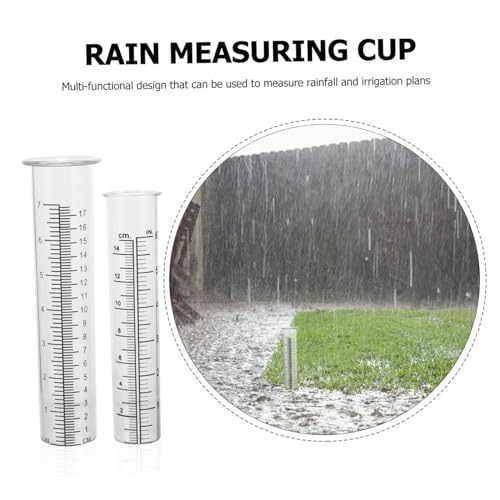 INOOMP 2 Stück Teiliges Regenmesserset mit Messskala Transparent Kunststoff Niederschlagsmesser Rundes Design für Garten Balkon Terrasse Wetterfest und Einfach Ablesbar Wiederverwendbar INOOMP 2 Stück Teiliges Regenmesserset mit Messskala Transparent Kunststoff Niederschlagsmesser Rundes Design für Garten Balkon Terrasse Wetterfest und Einfach Ablesbar Wiederverwendbar von INOOMP