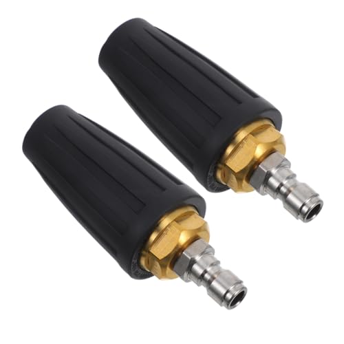 INOOMP 2 Stück Teiliges Turbo Schnellanschluss Hochdruckreiniger Aufsatz Psi Rotierende Sprühspitzen für Effiziente Reinigung von Beton Mauerwerk und Vinylflächen von INOOMP
