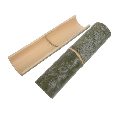 INOOMP 2 Stück Teiliges Wasserleitrohr für Gartenbrunnen Offene Splitresistente Wasserrinne Langlebige Auslaufsichere Landschaftszubehör für Outdoor Gartendekoration und Terrassenanlagen von INOOMP