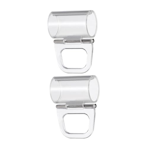 INOOMP 2 Stück Transparente Kunststoff Hakengriffe für Jalousien Einfache Werkzeuglose Montage Stabile Klemmhalterung für Plissee Gardinenzubehör Vielseitig für Fenster Büro und Zuhause von INOOMP