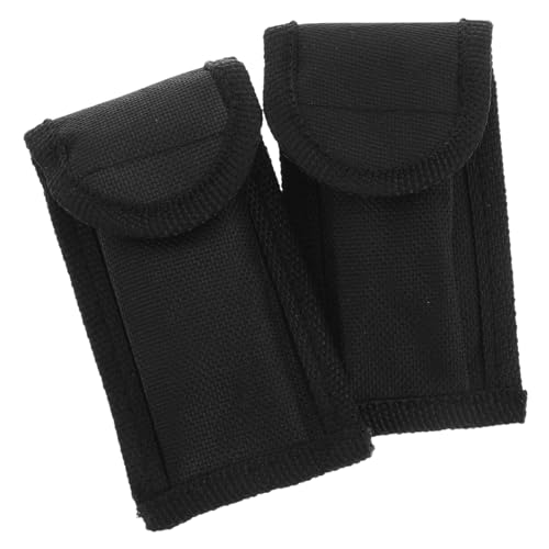 INOOMP 2 Stück Verpackungsbeutel aus Stoff tragbare Schneidetasche Zubehör zur Aufbewahrung des Schneideplotters Fräserversorgung Bestecksack Tasche für Handschneider Nylon Schwarz von INOOMP