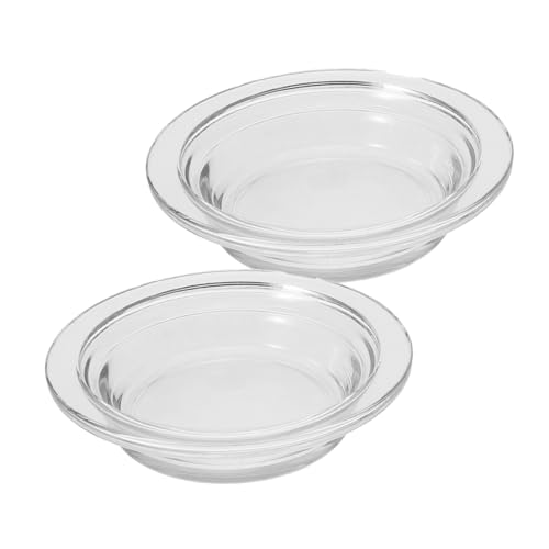 INOOMP 2stücke Duftglas Wachs Erhitzer Schale Ersatz Wärmeplatte Für Aromalampen Duftölbrenner Tablett Wiederverwendbar Transparente Glasschale Wachsschmelzen Einsatz Für Ätherische von INOOMP