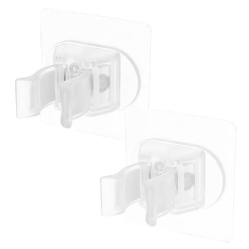 INOOMP 2 Stück Wandhalterung für Besen und Mopps ohne Bohren Selbstklebender Halter für Bad Küche Garage Multifunktional für Besen Schirme Küchenbürsten Platzsparend und Langlebig von INOOMP