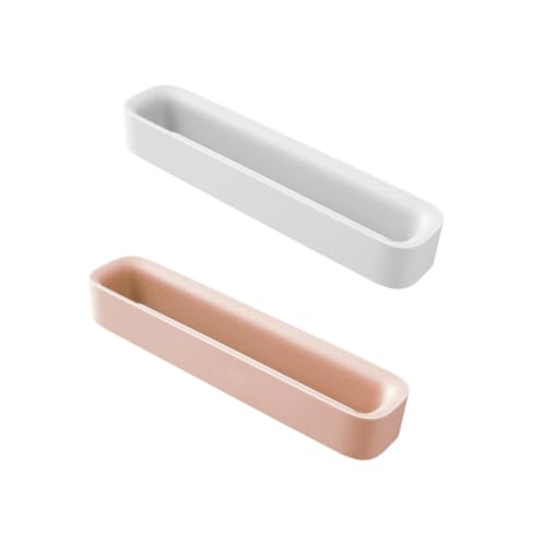 INOOMP 2 Stück Wandmontierter Teiliges Slipper Regal Selbstklebend Ohne Bohren Platzsparend Weiß Für Badezimmer Flur Schuhaufbewahrung Organizer von INOOMP