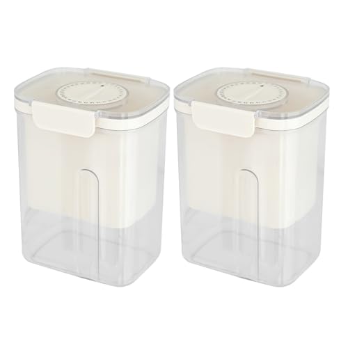 INOOMP 2 Stück griechisches Joghurtsieb: Joghurtbereiter-Sieb mit feinem Netz und Deckel für Sojamilch, Beeren, Suppe, Fruchtsaft, Kaffee, 18 x 13 x 9,7 cm von INOOMP