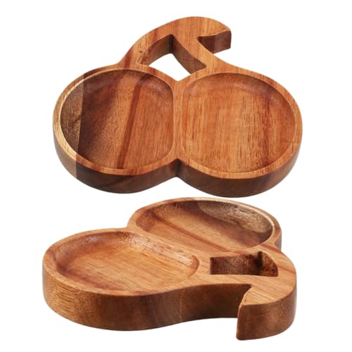 INOOMP 2 Stücke Kirschförmiges Teetablett Servierplatten Aus Holz Kirschformplatte Geformtes Serviertablett Holz Servierschale Japanische Holzplatte Tablett Mit Partyzubehör Braun Hölzern INOOMP 2 Stücke Kirschförmiges Teetablett Servierplatten Aus Holz Kirschformplatte Geformtes Serviertablett Holz Servierschale Japanische Holzplatte Tablett Mit Partyzubehör Braun Hölzern von INOOMP