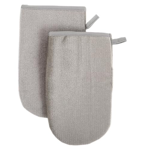 INOOMP 2-teiliger Handschuh zur Tierhaarentfernung: Handschuhe zur Tierhaarentfernung für Kleidung, Couch, Teppich und Autositz – doppelseitiger Fellpflegehandschuh für Katzen und Hunde von INOOMP
