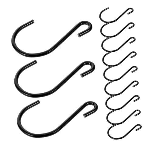 INOOMP 20 Stück Schwarze S haken aus Metall Vielseitige Küchen Kleiderhaken Stabile Aufhänger für Garderobe Schrank Tür Balkon Platzsparend Einfach Einhängbar Modern Minimalistisches INOOMP 20 Stück Schwarze S haken aus Metall Vielseitige Küchen Kleiderhaken Stabile Aufhänger für Garderobe Schrank Tür Balkon Platzsparend Einfach Einhängbar Modern Minimalistisches von INOOMP
