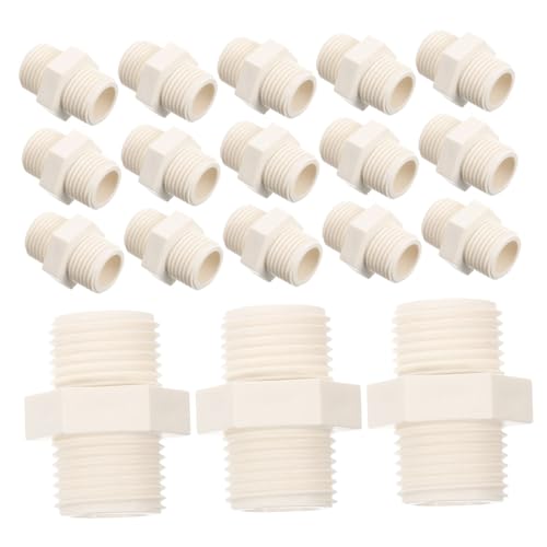 INOOMP 20 Stück Teiliges PVC Wasserrohrverbinder Langlebige Wiederverwendbare Außengewinde adapter für Gartenbewässerung Schwimmbad Trinkwasser und DIY anwendungen Installieren Robust INOOMP 20 Stück Teiliges PVC Wasserrohrverbinder Langlebige Wiederverwendbare Außengewinde adapter für Gartenbewässerung Schwimmbad Trinkwasser und DIY anwendungen Installieren Robust von INOOMP