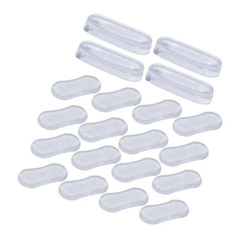 INOOMP 20 Stück Teiliges Transparente Silikon Toilettensitz mit Rutschfestem Kleber Geräuschdämpfende Kollisions Pads für Weiches Schließen und Stoßabsorption Am Toilettendeckel von INOOMP