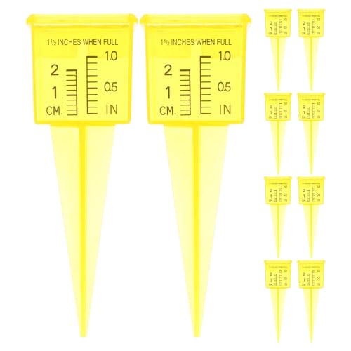 INOOMP 20-teiliger Regenmesser für den Außenbereich: Leicht ablesbarer 1,5-Zoll-Sprinkler-Regenmesser für Rasen mit breiter Öffnung – Wassermesswerkzeug für den Außenbereich für genaue von INOOMP