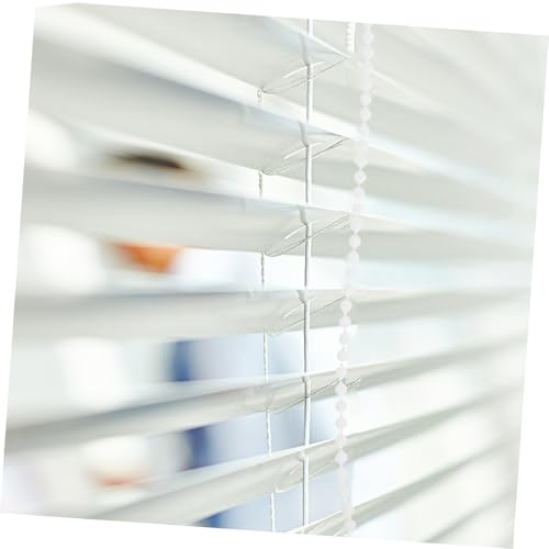 INOOMP 25 Stück Teiliges PVC Lamellenvorhang Zubehör mit Stabilen Befestigungsclips und Weißer Perlenkette Verschleißfestes Ersatzteil für Vertikale Jalousien Geeignet für Fenster Zuhause von INOOMP