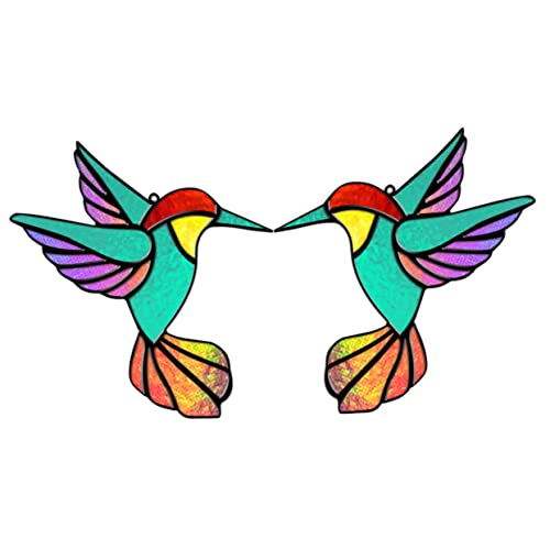 INOOMP 2stücke Hummingbird Fenster Dekoration Für Fenster Hängende Ornamente Im Modernen Design Für Wohnräume Und Besondere Anlässe von INOOMP