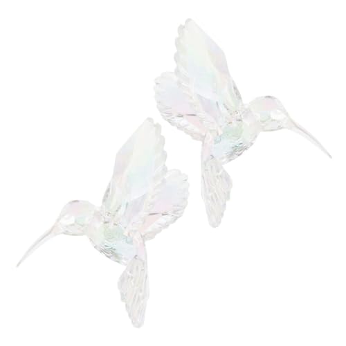 INOOMP 2stücke Schillernde Hummingbird Dekoration Transparente Hängende Vogelornamente Für Fenster Decke Und Auto Und Leichte Vogelfiguren Für Stilvolle Raumgestaltung von INOOMP